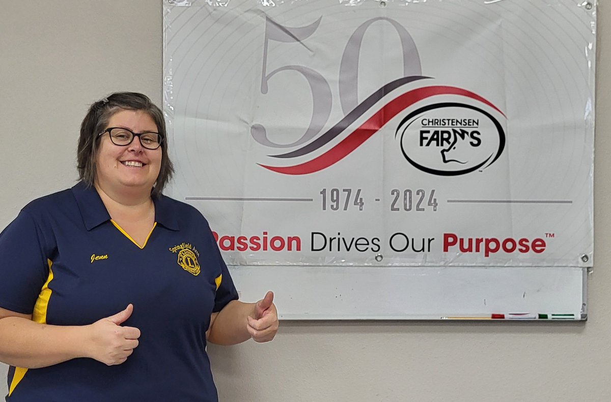 We’re excited to support the Springfield Lion’s Club with a $200 pork sponsorship for their recent fundraiser. Giving back to our local communities is what it’s all about! 🐖🤝 #PorkProud #ChristensenFarms #CommunityImpact