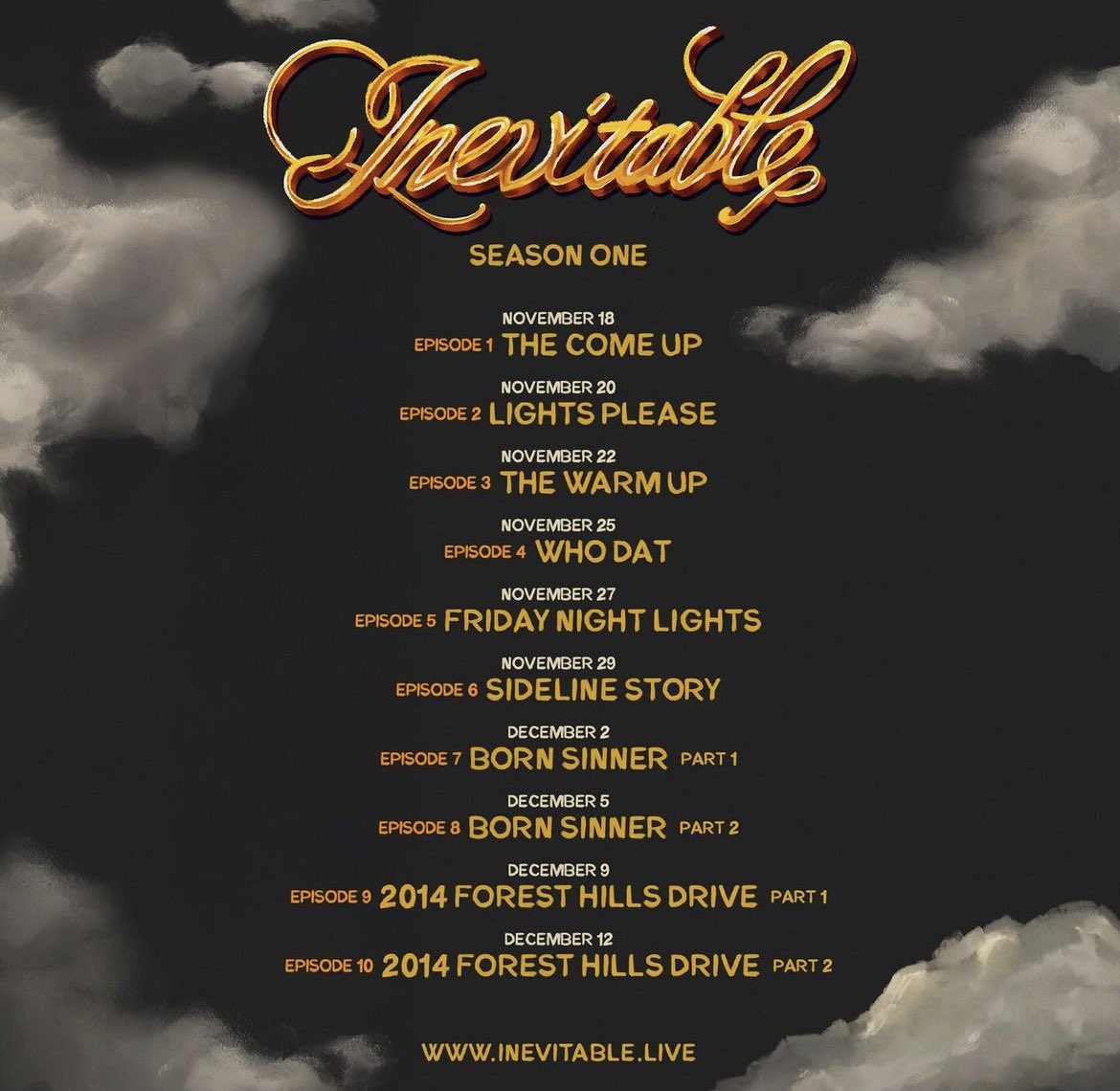 J. COLE

INEVITABLE EP. 1 (LIMITED AUDIO SERIES)

TONIGHT ‼️