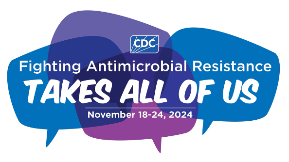 Antibiotic Awareness Week is back! This year’s theme from <a href="/CDCgov/">CDC</a> is "Fighting Antimicrobial Resistance Takes All of Us" 🌍. From humans to animals to the environment, we all play a role in tackling #AMR. Let’s work together! #BeAntibioticsAware #USAAW24 (1/8)