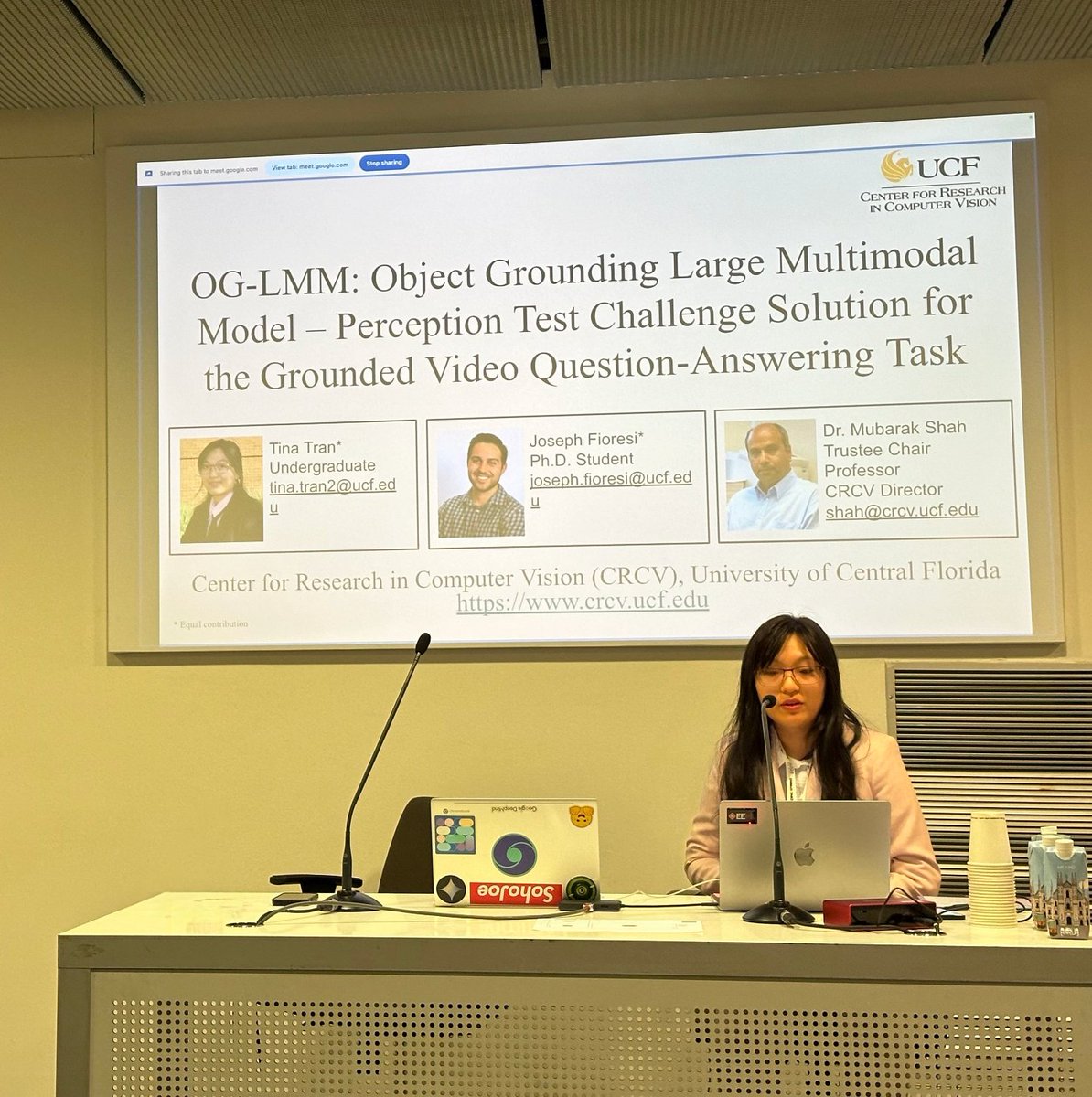 UCF Computer Science (@ucfcomputersci) on Twitter photo What an incredible opportunity! <a href="/UCFCRCV/">UCF Center for Research in Computer Vision</a> undergraduate researcher Tina Tran presented her work on a computer vision challenge at the ECCV conference in Milan, thanks to the generosity of <a href="/ucfmshah/">Mubarak Shah</a> 🇮🇹 bit.ly/4ewAfAN What an incredible opportunity! <a href="/UCFCRCV/">UCF Center for Research in Computer Vision</a> undergraduate researcher Tina Tran presented her work on a computer vision challenge at the ECCV conference in Milan, thanks to the generosity of <a href="/ucfmshah/">Mubarak Shah</a> 🇮🇹 bit.ly/4ewAfAN