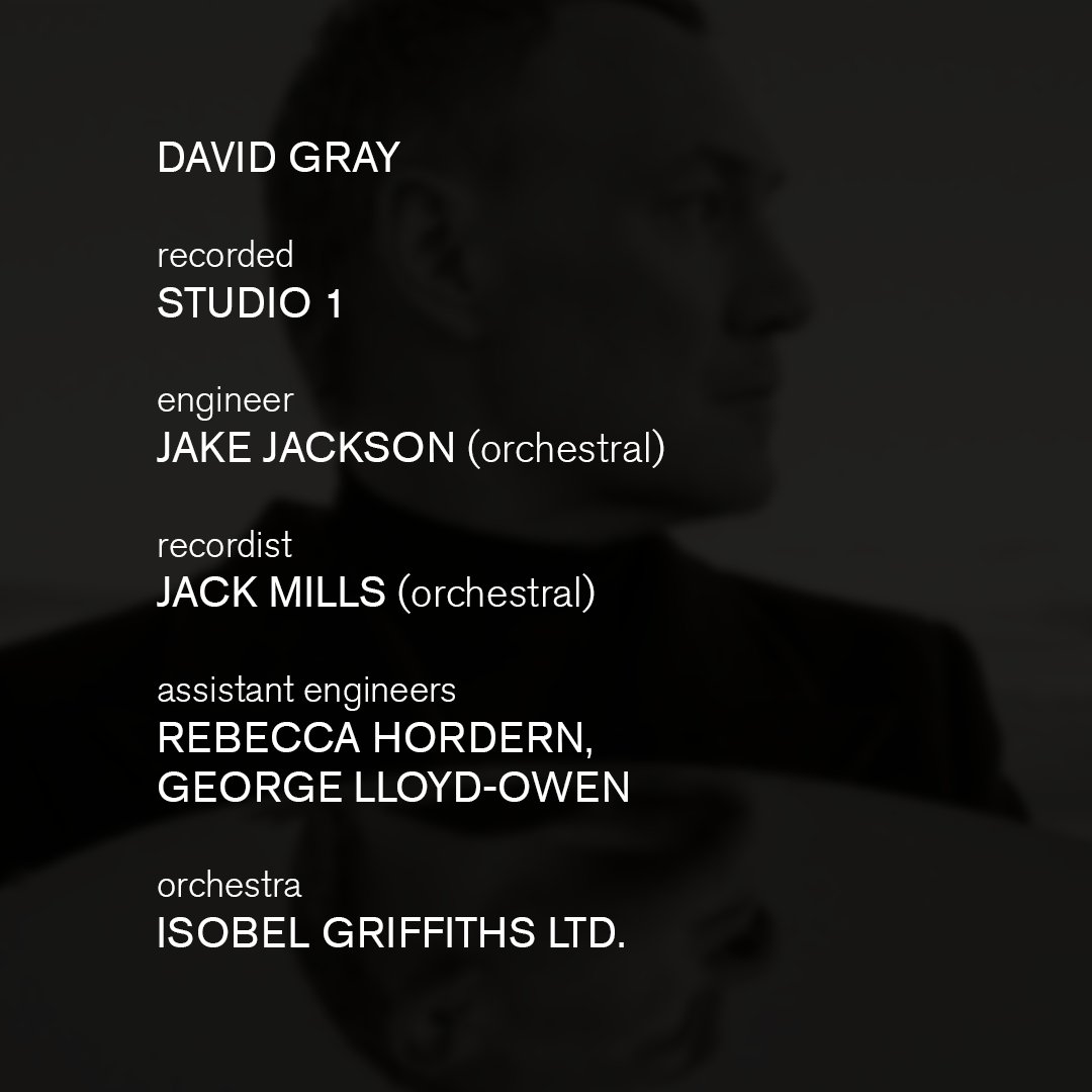 AIR (@airstudios) on Twitter photo After the Harvest. <a href="/DavidGray/">David Gray</a> has returned with the announcement of his new album, âDear Life,â and a 2025 tour across the UK and US. đŸ
Orchestra recorded by <a href="/JakeJackson/">Jake Jackson</a> in S1.
Expected in January.
#AIRstudios #AIRmanagement After the Harvest. <a href="/DavidGray/">David Gray</a> has returned with the announcement of his new album, âDear Life,â and a 2025 tour across the UK and US. đŸ
Orchestra recorded by <a href="/JakeJackson/">Jake Jackson</a> in S1.
Expected in January.
#AIRstudios #AIRmanagement