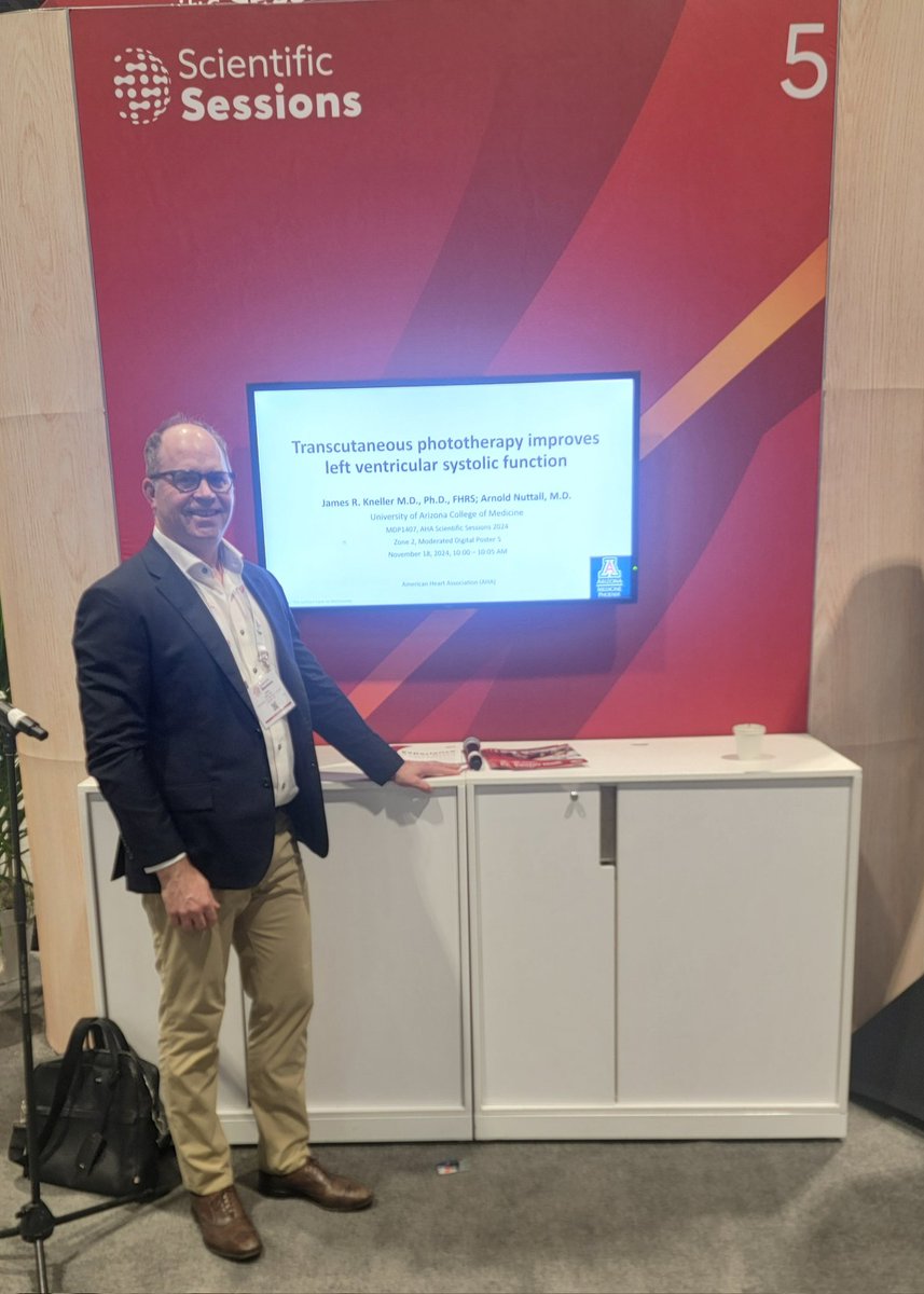 James Kneller, M.D., Ph.D., FHRS (@jamesknellermd) on Twitter photo Enjoyed presenting our findings at ##AHA24. #Phototherapy promises to transform cardiovascular medicine! <a href="/AHAScience/">AHA Science</a> <a href="/uazmedphx/">UAZ Medicine - Phoenix</a> <a href="/uazresearch/">University of Arizona Research</a> <a href="/UAZHealth/">University of Arizona Health Sciences</a> <a href="/LifeWaveHealth/">LifeWave Corporate</a> <a href="/Epeeps_Bot/">EP_Bot</a> #Epeeps #CardioTwitter Enjoyed presenting our findings at ##AHA24. #Phototherapy promises to transform cardiovascular medicine! <a href="/AHAScience/">AHA Science</a> <a href="/uazmedphx/">UAZ Medicine - Phoenix</a> <a href="/uazresearch/">University of Arizona Research</a> <a href="/UAZHealth/">University of Arizona Health Sciences</a> <a href="/LifeWaveHealth/">LifeWave Corporate</a> <a href="/Epeeps_Bot/">EP_Bot</a> #Epeeps #CardioTwitter
