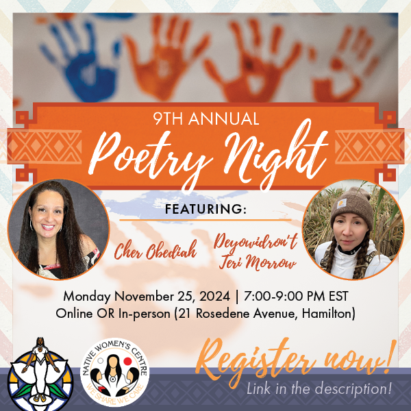 📅 Mark your calendars! ONWA’s free Annual Poetry Night is happening on November 25 in Hamilton. Join us in celebrating Indigenous voices as we honor the strength of Indigenous women and raise awareness.

Register now at: us02web.zoom.us/meeting/regist…