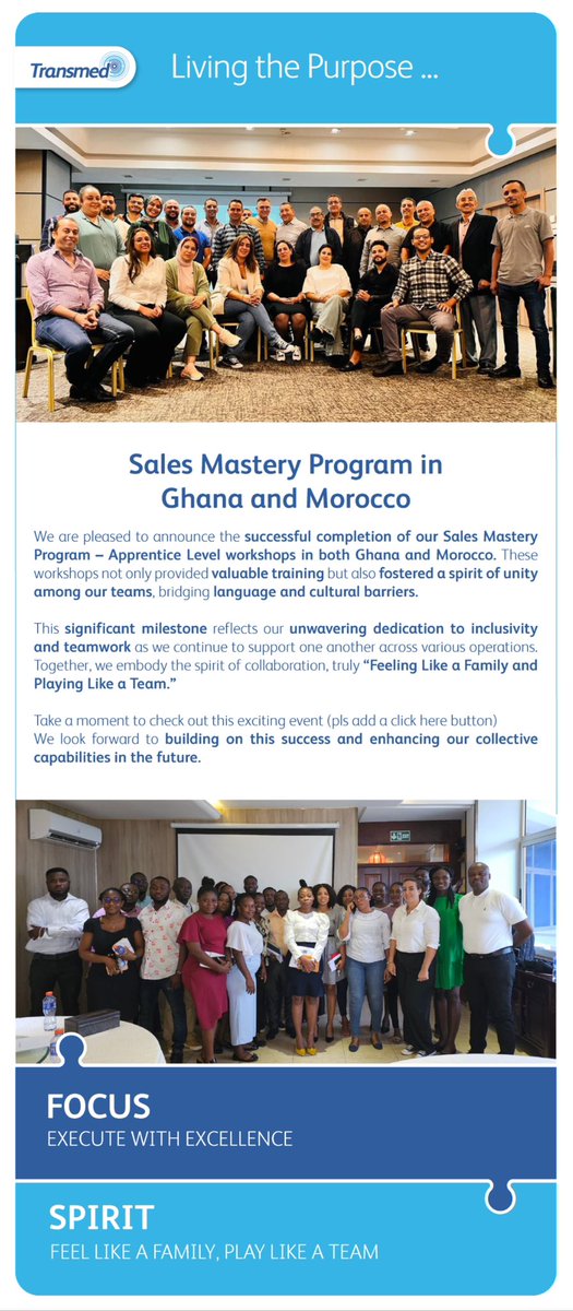 Celebrating the Success of Our Sales Mastery Program in Ghana and Morocco!! <a href="/Transmed/">Transmed</a>