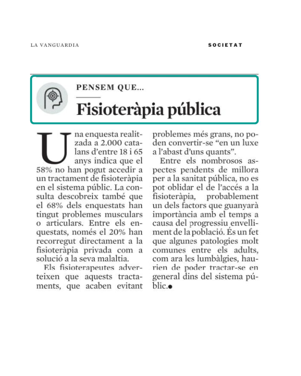 CFC (@colficat) on Twitter photo ✋❗ "No podem convertir la fisioteràpia en un luxe; és rendible per al sistema públic". El degà <a href="/raiguade/">Ramon Aiguadé</a> és entrevistat a <a href="/LaVanguardia/">La Vanguardia</a> per parlar de la necessitat de professionals de la fisioteràpia dins de la sanitat pública catalana.
👉bit.ly/3UUVQvH ✋❗ "No podem convertir la fisioteràpia en un luxe; és rendible per al sistema públic". El degà <a href="/raiguade/">Ramon Aiguadé</a> és entrevistat a <a href="/LaVanguardia/">La Vanguardia</a> per parlar de la necessitat de professionals de la fisioteràpia dins de la sanitat pública catalana.
👉bit.ly/3UUVQvH