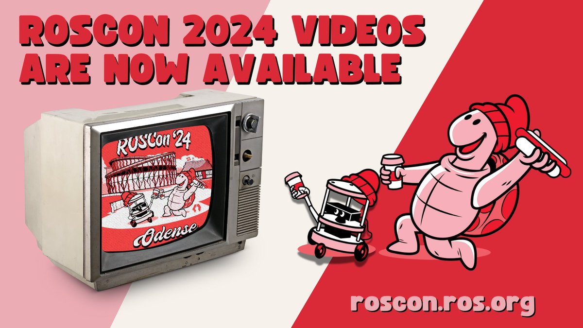 The videos and slides from #ROSCon2024 in Odense, Denmark are now available on the ROSCon website!

We want to thank our video sponsor <a href="/AMD/">AMD</a> for making the ROSCon videos and live stream possible. 

discourse.ros.org/t/roscon-2024-…