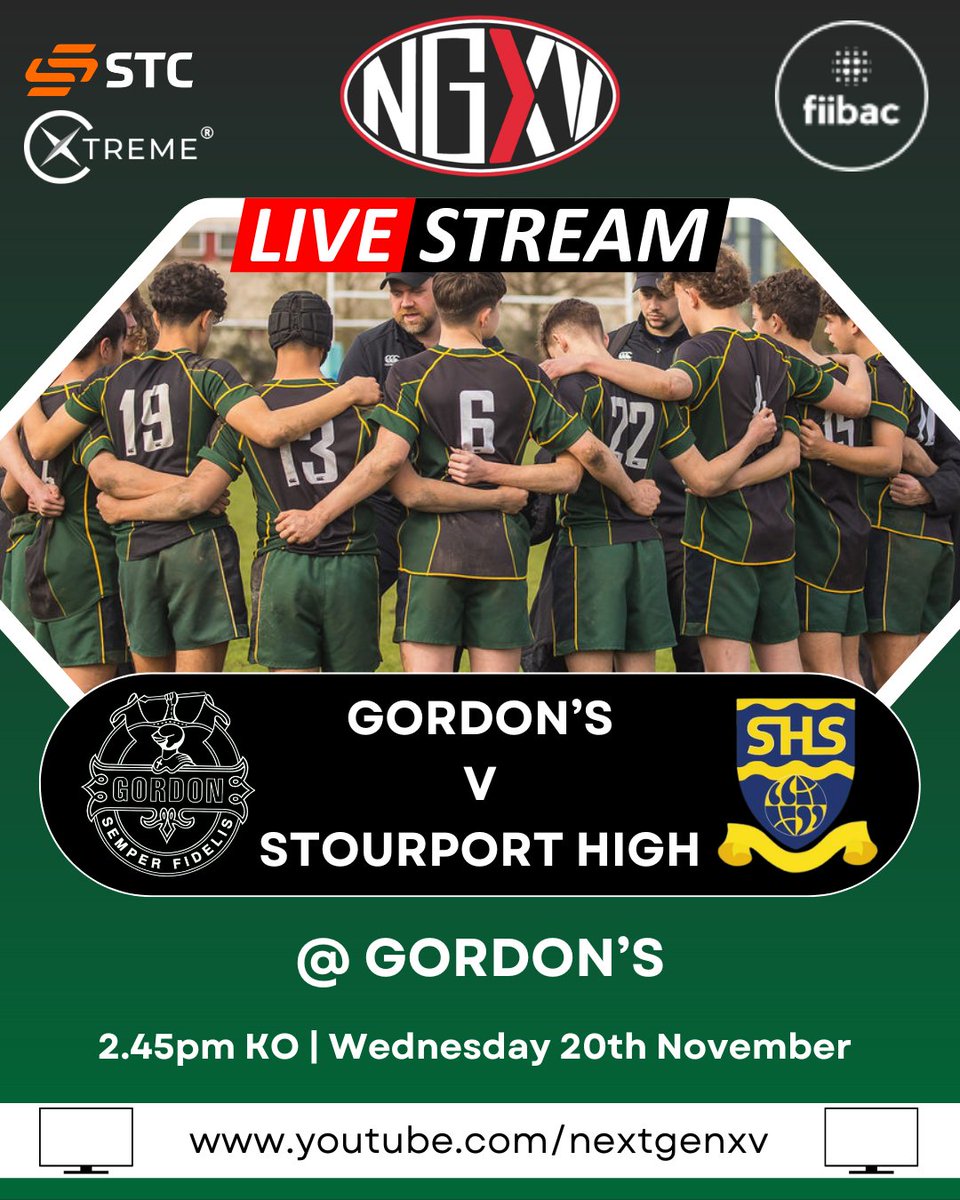 LIVE RUGBY: <a href="/gordonsrugby/">Gordon’s Rugby</a> v <a href="/shsacerugby/">Stourport VI Form College ACE Rugby</a> | Wednesday 2.45pm KO

A huge game in the RFU ACE Boys League on Wednesday as Gordon’s aim for a 1st ever ACE final! While Stourport High could still make the final if things go their way and have a highest ever finish within their grasp!
