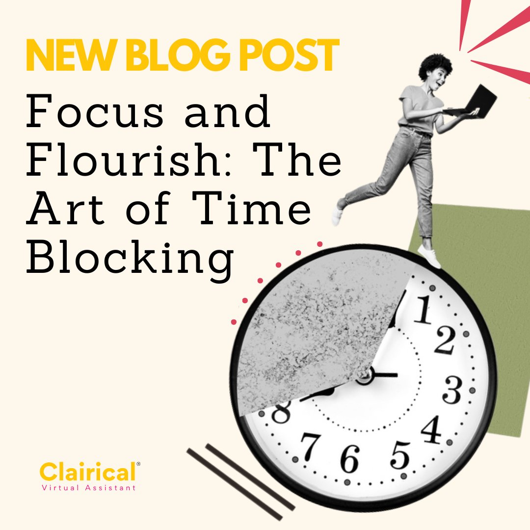 ClairyHolland's tweet image. Struggling to stay on top of your to-do list?

My latest blog post, &quot;The Art of Time Blocking&quot;, shares tips to:
✅ Organise tasks
✅ Boost productivity
✅Create work-life balance
✅Take control of your time!

🔗 Read here: clairical.co.uk/post/the-art-o…

#TimeBlocking #ProductivityTips