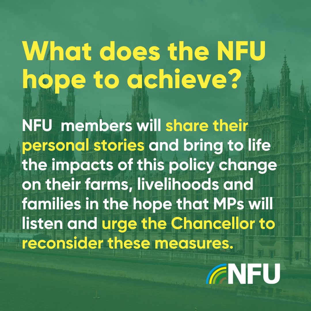 You may have heard that NFU members will be in London on Tuesday to conduct a mass lobby of MPs to #StopTheFamilyFarmTax...

But what is a mass lobby? Why are we doing one? And what is it that we hope to achieve? 

We explain all below 👇 #StopTheFamilyFarmTax