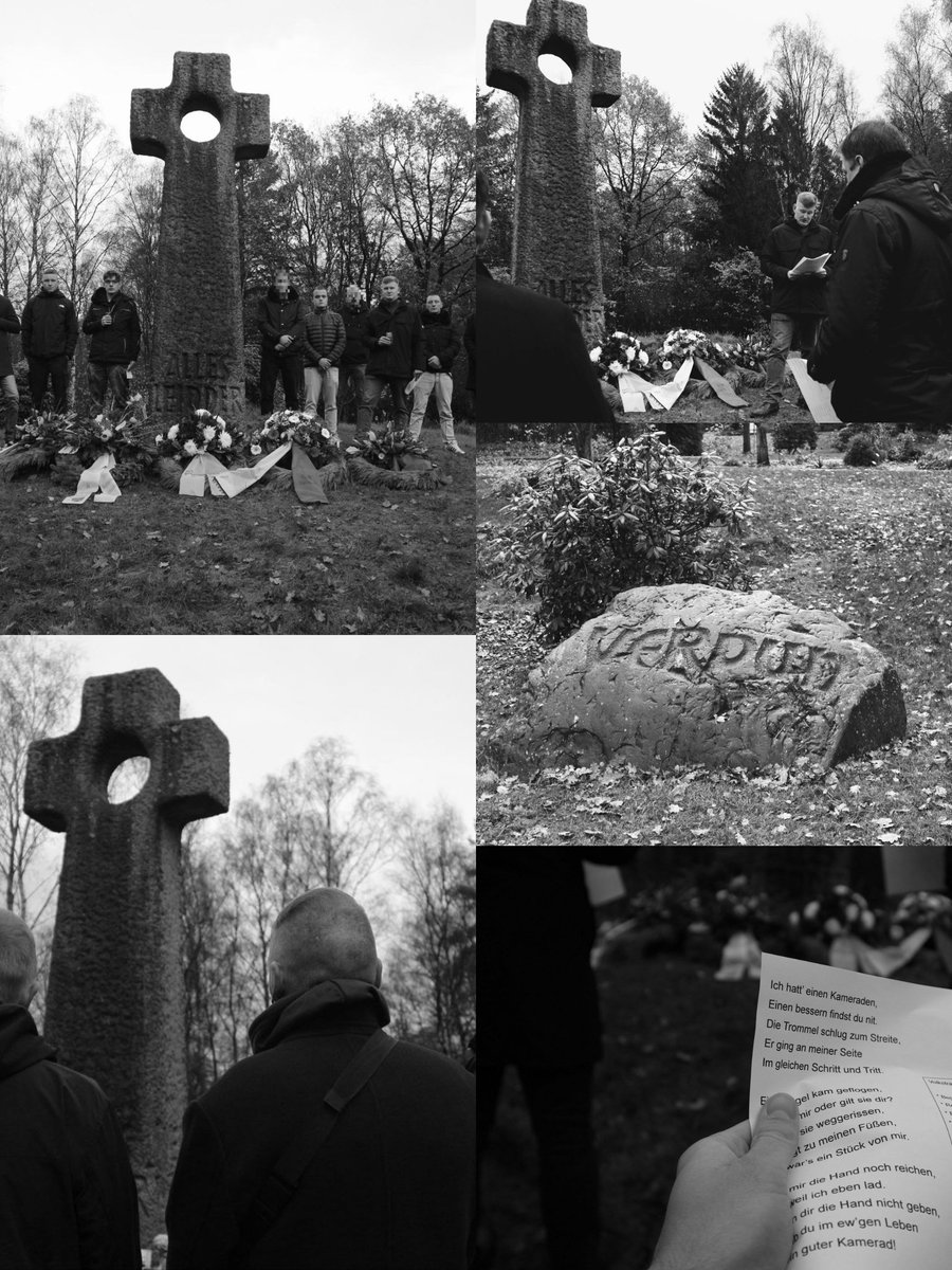 "Niemand hat größere Liebe als die, dass er sein Leben lässt für seine Freunde.“ (Joh 15,13)

Am gestrigen #Volkstrauertag trafen wir uns, um gemeinsam den deutschen Soldaten zu gedenken, die in unzähligen Kriegen für Deutschland gekämpft und ihr Leben geopfert haben. 
(1/3)