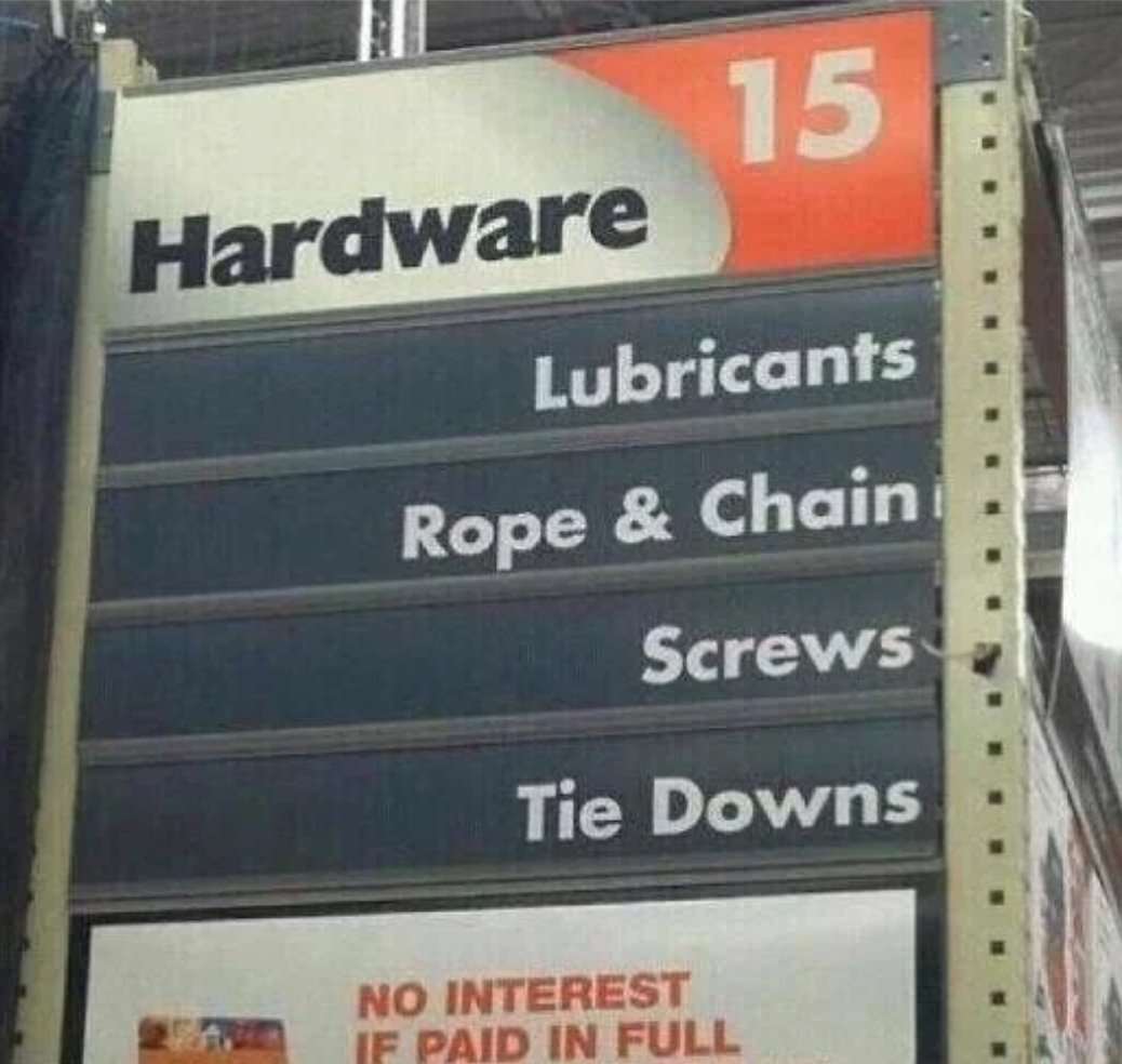 Party in aisle 15 at Home Depot