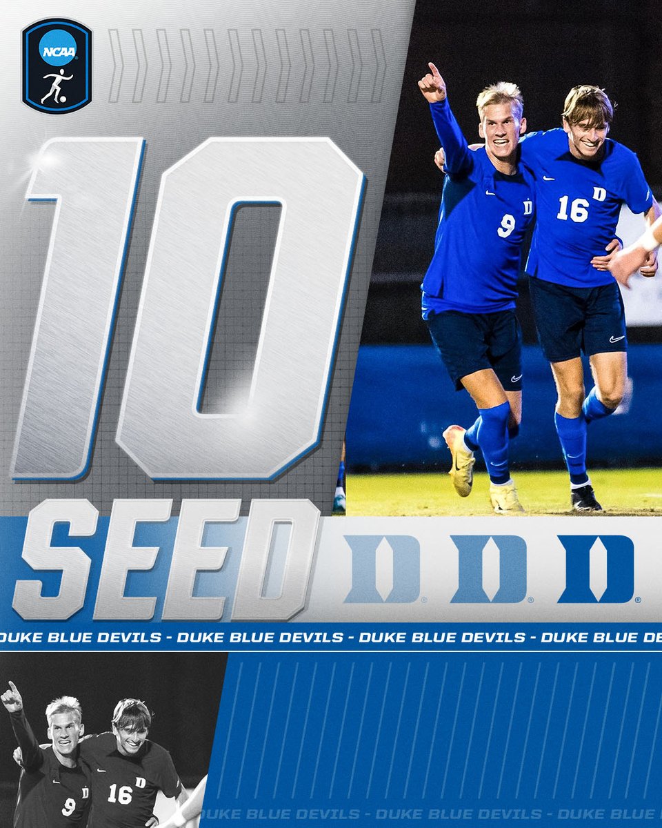 NCAASoccer's tweet image. NO. 🔟 SEED: @DukeMSOC 🔵

#NCAASoccer