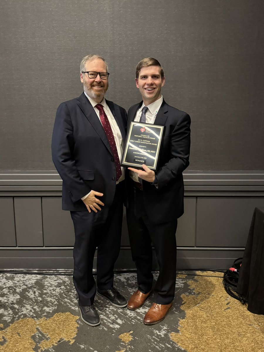 Josh Beckman (@joshuabeckmanmd) on Twitter photo I would like to congratulate <a href="/AlexSullivan_MD/">Alex Sullivan</a> for winning the #jaycoffman research award from the <a href="/PVDCouncil/">AHA Peripheral Vascular Disease Council</a> at <a href="/AHAScience/">AHA Science</a> #AHA2024. What a superstar! I would like to congratulate <a href="/AlexSullivan_MD/">Alex Sullivan</a> for winning the #jaycoffman research award from the <a href="/PVDCouncil/">AHA Peripheral Vascular Disease Council</a> at <a href="/AHAScience/">AHA Science</a> #AHA2024. What a superstar!