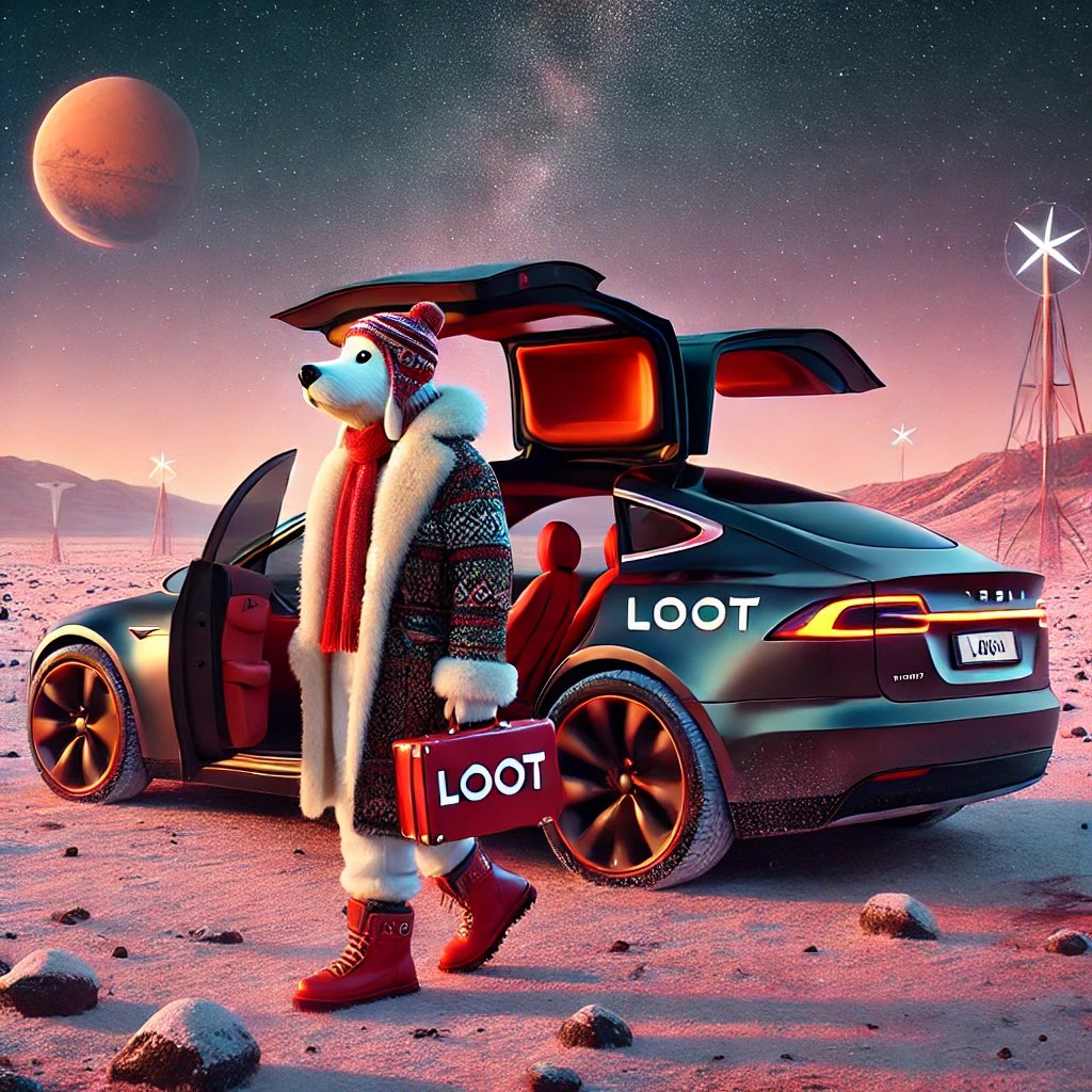LaughLOOTToken's tweet photo. Even on Mars, the adventure never stops! ❄️🚀 $LOOT Dog braves the Martian snow, stepping into a @Tesla , ready to drive into the future. Who’s coming along for the ride? #LOOT #Tesla #MarsJourney @elonmusk
https://t.co/8UgDoZucvt https://t.co/zcVmqIT4Db