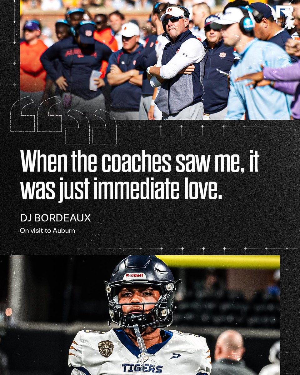 Sam Spiegelman (@samspiegs) on Twitter photo <a href="/Donostarr8/">Donovan Starr</a> <a href="/AuburnRivals/">AuburnSports.com</a> <a href="/BMattAU/">Bryan Matthews</a> <a href="/CalebJ_Rivals/">Caleb Jones</a> <a href="/adamgorney/">Adam Gorney</a> <a href="/ShamarArnoux/">Shamar “Dudie” Arnoux</a> Auburn has its QB in the 2025 class and is in pursuit of DJ Bordeaux for 2026. The touted passer from Georgia loved what he saw from the Tigers in his return to the Plains
More: n.rivals.com/news/auburn-s-… <a href="/Donostarr8/">Donovan Starr</a> <a href="/AuburnRivals/">AuburnSports.com</a> <a href="/BMattAU/">Bryan Matthews</a> <a href="/CalebJ_Rivals/">Caleb Jones</a> <a href="/adamgorney/">Adam Gorney</a> <a href="/ShamarArnoux/">Shamar “Dudie” Arnoux</a> Auburn has its QB in the 2025 class and is in pursuit of DJ Bordeaux for 2026. The touted passer from Georgia loved what he saw from the Tigers in his return to the Plains
More: n.rivals.com/news/auburn-s-…