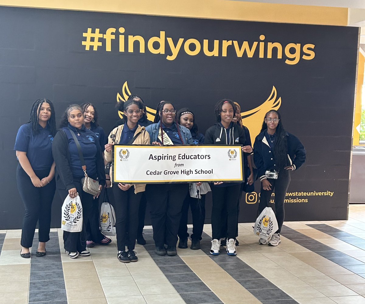 CedarGrove2360's tweet photo. Take a look at our wonderful Early Childhood Education Students attending Aspiring Educators Conference at Kennesaw State University @kennesawstateuniversity . #futureeducators

Special shout out to our 2023-2024 teacher of the year Mrs. Braxton-Harris!

 #CedarGroveHigh https://t.co/2l0RLKXc9G