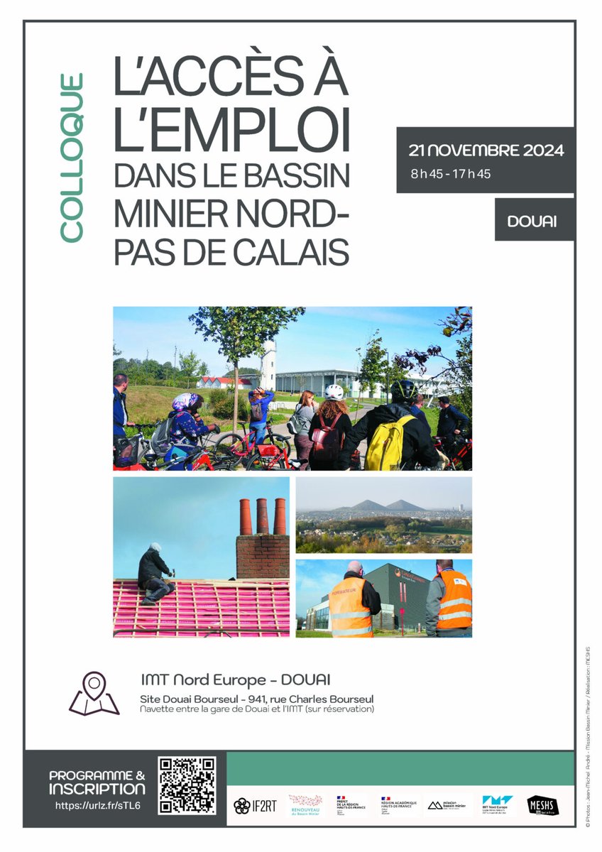 CLERSE UMR 8019 (@clerseumr8019) on Twitter photo 🗓️21 novembre (Douai) - Colloque «L’accès à l’emploi dans le Bassin minier» organisé par IF2RT avec notamment la participation de Jinguye Bongioanni, Anne Bustreel et Guillemette De Larquier 3 chercheuses <a href="/ClerseUMR8019/">CLERSE UMR 8019</a>👉missionbassinminier.org/blog/3e-editio… <a href="/CNRS_HdF/">CNRS Hauts-de-France</a> <a href="/univ_lille/">Université de Lille</a> <a href="/MESHS_Lille/">MESHS</a> 🗓️21 novembre (Douai) - Colloque «L’accès à l’emploi dans le Bassin minier» organisé par IF2RT avec notamment la participation de Jinguye Bongioanni, Anne Bustreel et Guillemette De Larquier 3 chercheuses <a href="/ClerseUMR8019/">CLERSE UMR 8019</a>👉missionbassinminier.org/blog/3e-editio… <a href="/CNRS_HdF/">CNRS Hauts-de-France</a> <a href="/univ_lille/">Université de Lille</a> <a href="/MESHS_Lille/">MESHS</a>