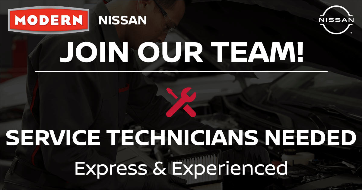 ModernNissan's tweet photo. Modern Nissan is looking for service technicians!
Click the link below to apply: https://t.co/4nKpxMAdwG https://t.co/p5s4nQvz8p
