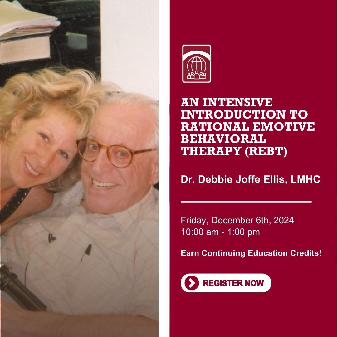 Round 2! 🧠🌟 We brought it back! Join us on Friday, December 6th from 10am-1pm for an introduction led by the renowned Dr. Debbie Joffe Ellis, continuing the legacy of her late husband, Dr. Albert Ellis, the creator of the REBT approach. 

buff.ly/4fJ2htE