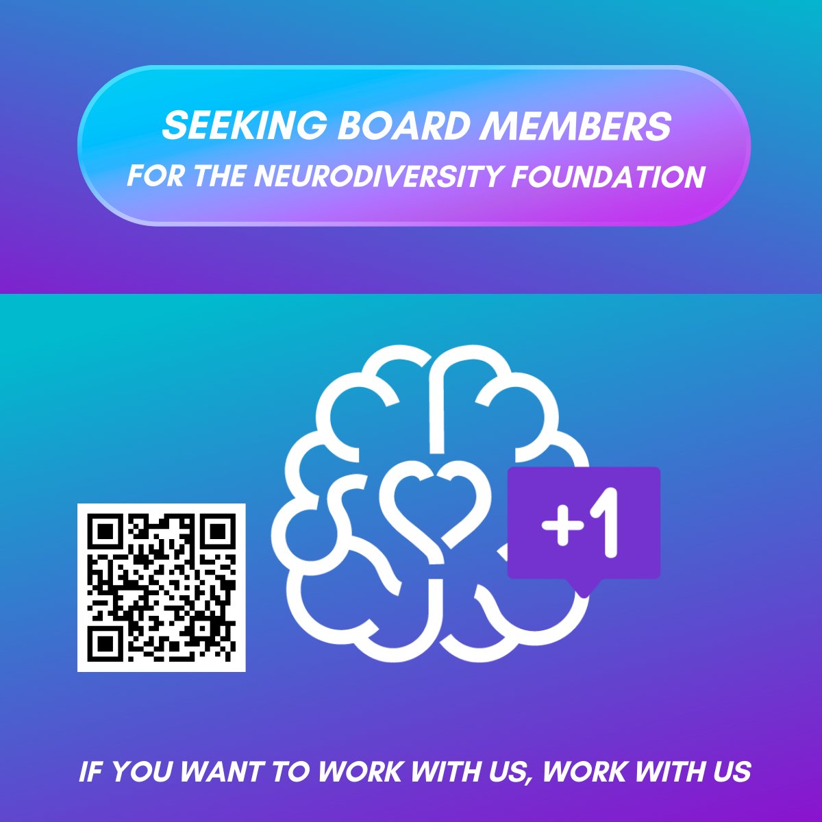 📢 Join the Board of the Neurodiversity Foundation! We're seeking 1-3 new members to help grow our impact. Focus areas: finance or organizational development (other skills welcome!). Neurodivergent candidates encouraged to apply. 💡🌟

👉 Apply: forms.gle/XJy4oY5CbsCRDq…