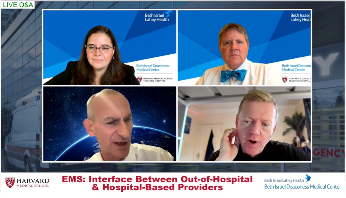 The Institute for ED Clinical Quality Improvement (@emerg_quality) on Twitter photo Learning from world EMS experts, Dr Paul Rees, Surgeon Commander & Consultant Advisor in Medicine, <a href="/RoyalNavy/">Royal Navy</a> and Dr. Tim Harris, Program Director, Emergency and Resuscitation Medicine Program, Blizard Institute, <a href="/QMUL/">Queen Mary University of London</a>, at today's <a href="/harvardmed/">Harvard Medical School</a> EMS: virtual course <a href="/BIDMCEM/">BIDMC Emergency Med</a> Learning from world EMS experts, Dr Paul Rees, Surgeon Commander & Consultant Advisor in Medicine, <a href="/RoyalNavy/">Royal Navy</a> and Dr. Tim Harris, Program Director, Emergency and Resuscitation Medicine Program, Blizard Institute, <a href="/QMUL/">Queen Mary University of London</a>, at today's <a href="/harvardmed/">Harvard Medical School</a> EMS: virtual course <a href="/BIDMCEM/">BIDMC Emergency Med</a>