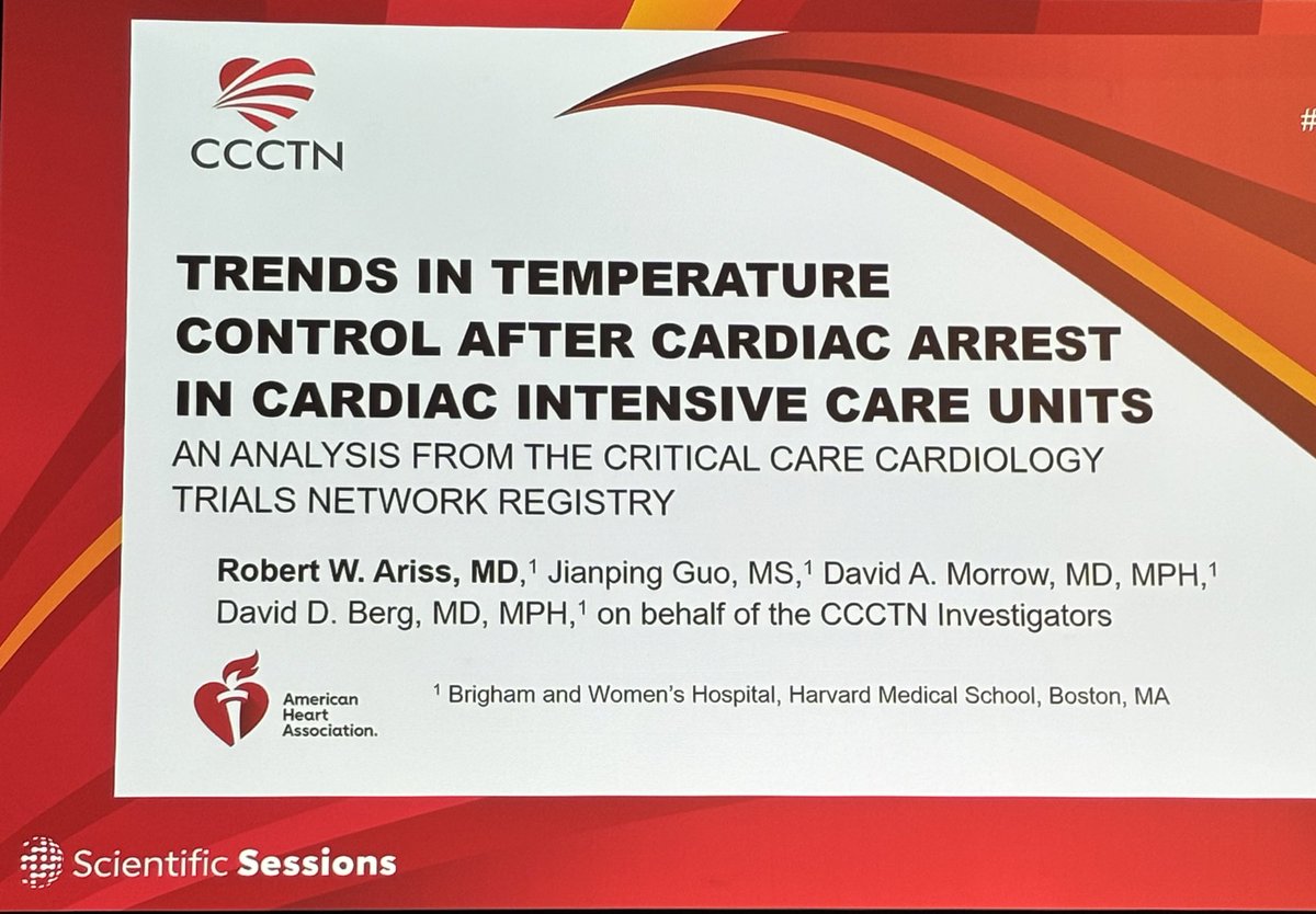 Jason N. Katz (@jasonkatzmd) on Twitter photo Kicking off an “arresting” session at #AHA24 - Robert Ariss from <a href="/BrighamWomens/">Brigham and Women's Hospital</a> <a href="/TIMIStudyGroup/">TIMI Study Group</a> discussing evolutionary trends in TTM following cardiac arrest <a href="/3CPRCouncil/">3CPR Council</a> <a href="/CCCTNetwork/">Critical Care Cardiology Trials Network</a> Kicking off an “arresting” session at #AHA24 - Robert Ariss from <a href="/BrighamWomens/">Brigham and Women's Hospital</a> <a href="/TIMIStudyGroup/">TIMI Study Group</a> discussing evolutionary trends in TTM following cardiac arrest <a href="/3CPRCouncil/">3CPR Council</a> <a href="/CCCTNetwork/">Critical Care Cardiology Trials Network</a>