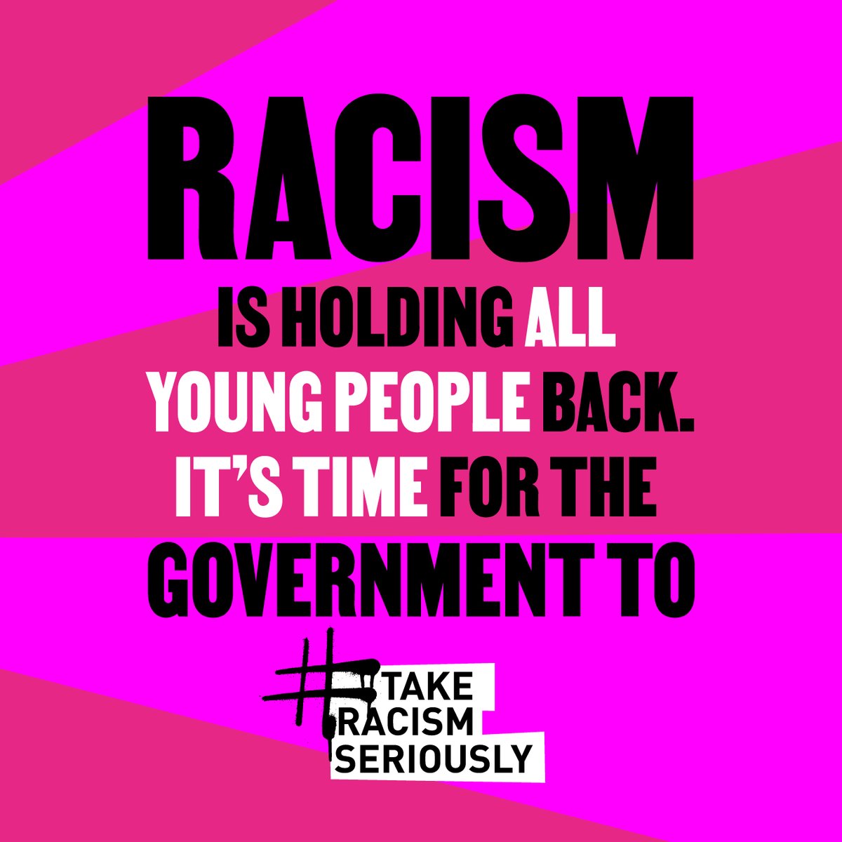 Racism is harming all 10.7 million young people in schools in the UK and is holding all young people back. It’s time to #TakeRacismSeriously. 

We need your help to protect and empower these young people.

Sign our #TakeRacismSeriously Open Letter now! 
📝 loom.ly/1vVD2BI