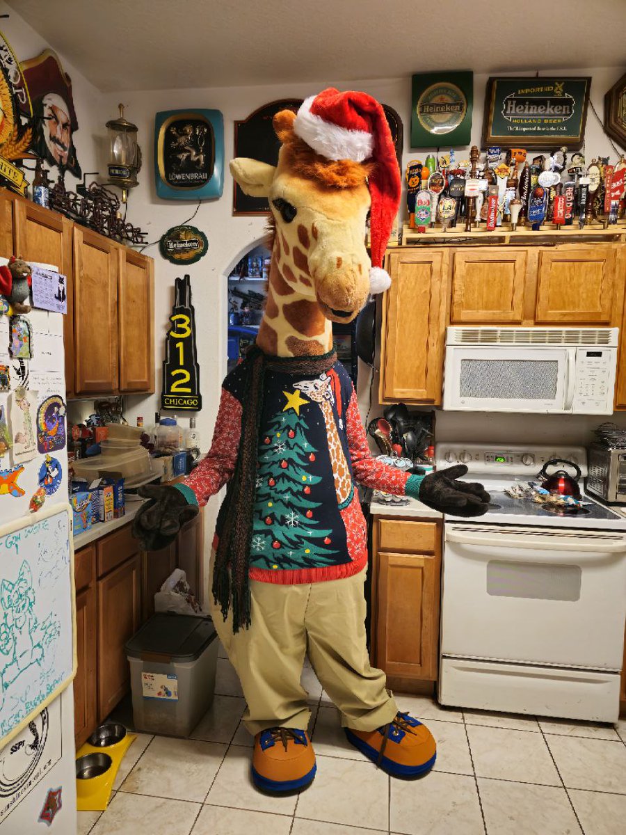 Geoffrey is also getting a special holiday outfit too this season. #Geoffrey #Geoffreythegiraffe ##ToysRUs #Giraffe #Christmas #mascot