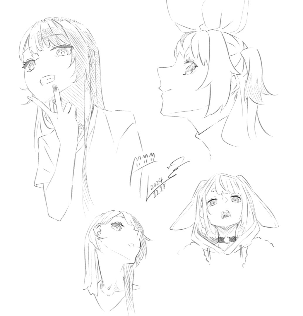 今日はチルの日なので手癖で楽描き🐰🍭🍫💘 