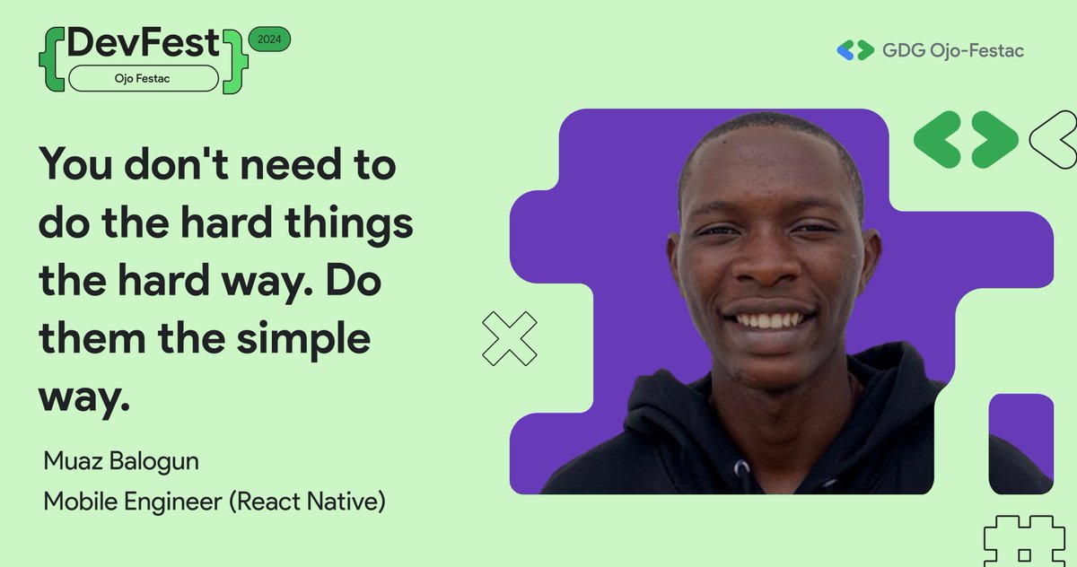 _gdgojofestac's tweet photo. ๐ค Introducing @MeetMuaz !๐
๐กA Mobile Engineer (React Native), who'd be diving into how AI tools can help streamline your workflow and tackle complex tasks at #DevFestOjoFestac
Get ready to learn how to accelerate your productivity. Don't miss it!โจ๐
https://t.co/muVwUB0i0k https://t.co/JR6bQ8lCXY