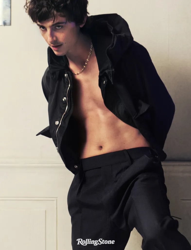 Timothée Chalamet photographed by Aidan Zamiri for Rolling Stone.