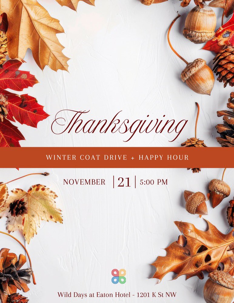 🎉 Join us for a Thanksgiving Happy Hour at Wild Days @ Eaton Hotel on 11/21! Enjoy fun, networking, and giving back by donating gently worn coats to a local DC organization. 🧥 

RSVP here: [eventbrite.com/e/thanksgiving…) 

#Eritrea