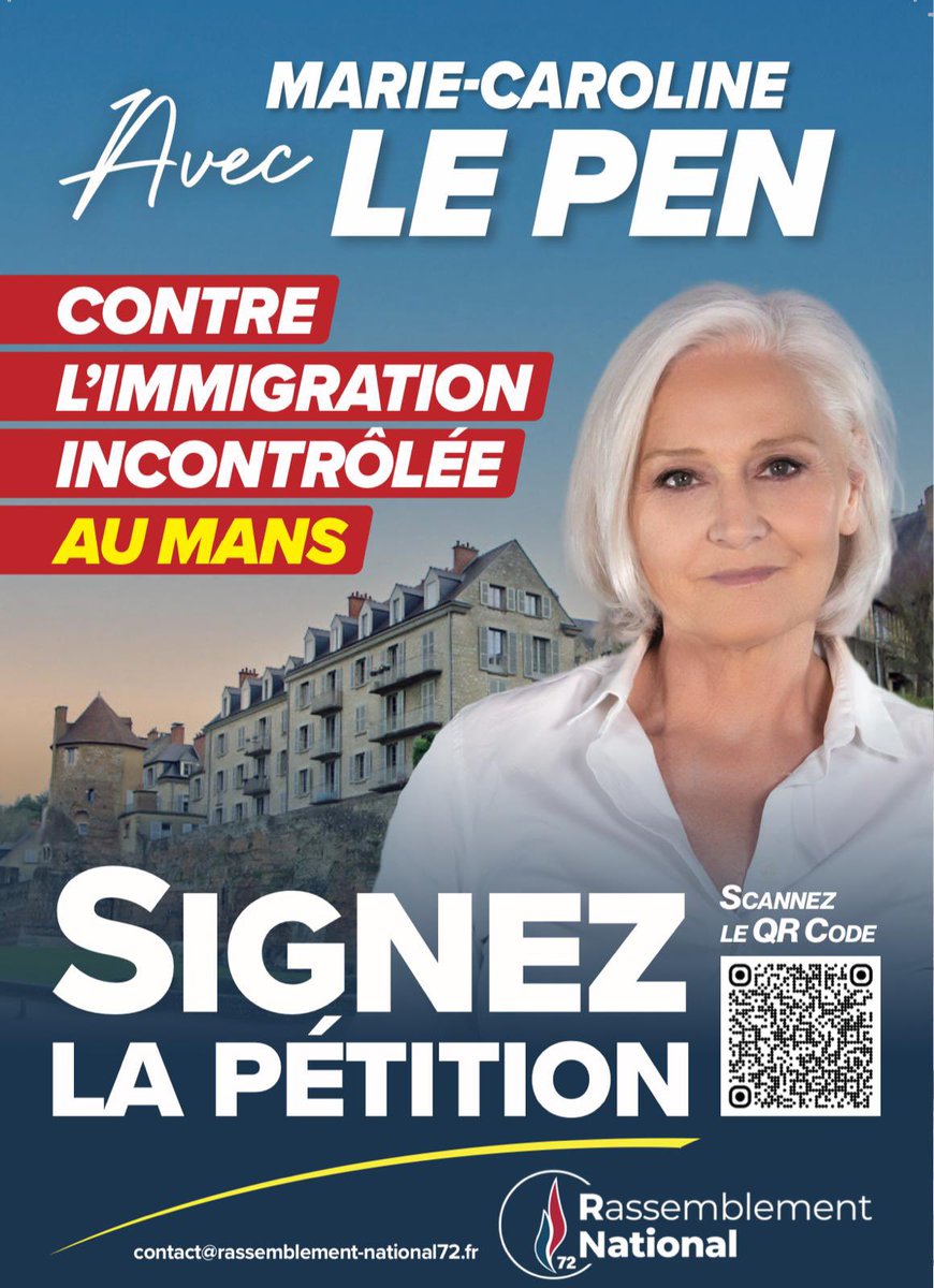#LeMans est la ville de France ou la population immigrée a le plus augmenté en 15 ans.

Le <a href="/RNSARTHE/">RN SARTHE</a> est le seul mouvement à s’opposer à la submersion migratoire en Sarthe 

Signez la pétition !