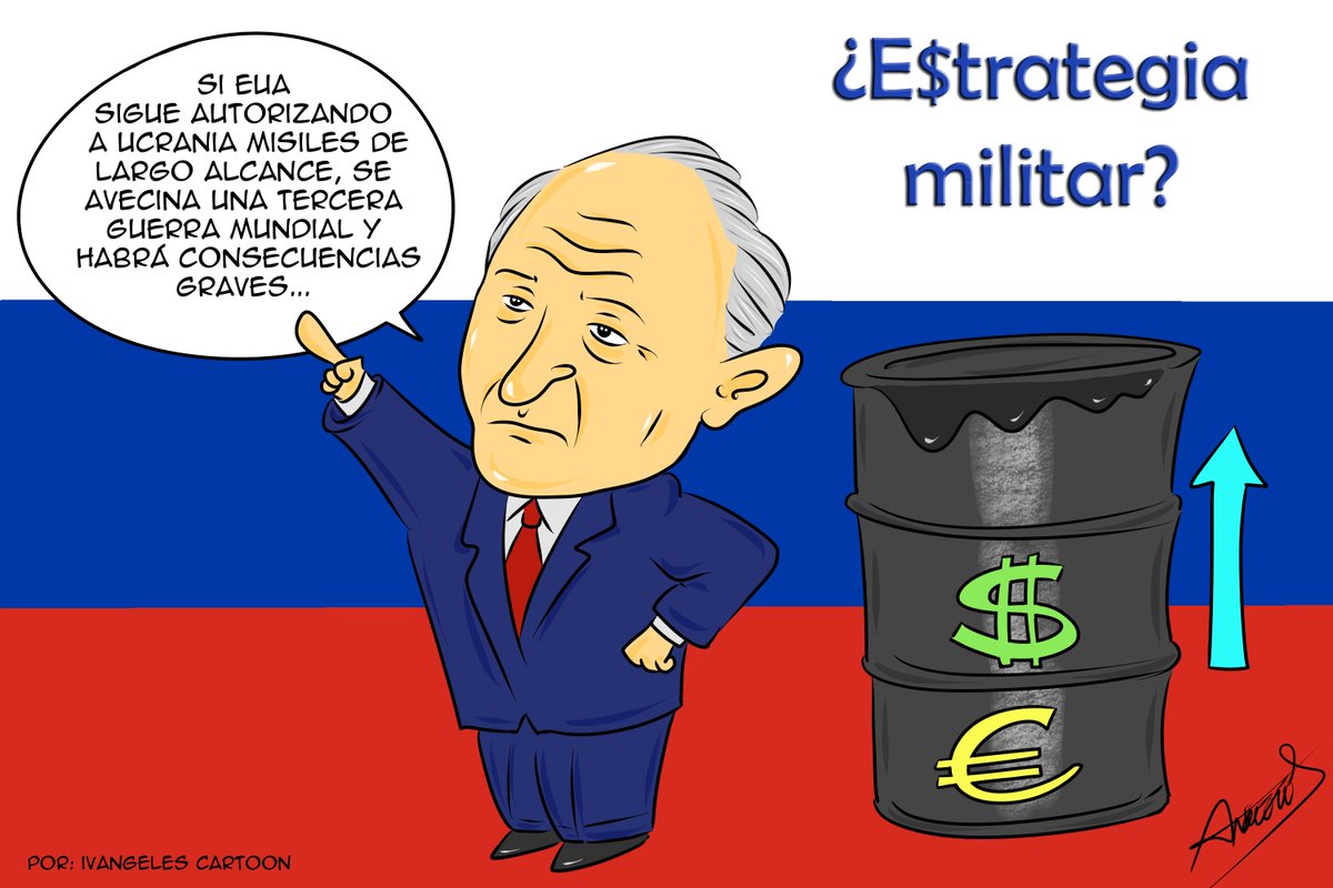 Casualmente el precio del crudo se fue para arriba.
Mi cartón del día.
#VladimirPutin #Rusia #Ucrania <a href="/LibreriaRius/">Librería Rius</a>