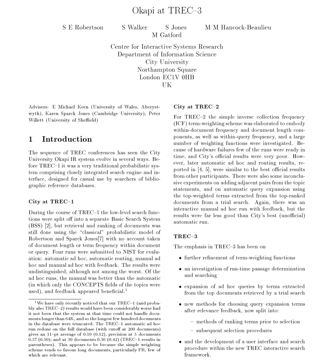 Jimmy Lin (@lintool) on Twitter photo As <a href="/ian_soboroff/">Ian Soboroff | ian@idf.social</a> notes kicking off TREC 2024, the 33rd iteration of the series, this is the 30th anniversary of BM25, introduced at TREC-3: trec.nist.gov/pubs/trec3/t3_… As <a href="/ian_soboroff/">Ian Soboroff | ian@idf.social</a> notes kicking off TREC 2024, the 33rd iteration of the series, this is the 30th anniversary of BM25, introduced at TREC-3: trec.nist.gov/pubs/trec3/t3_…