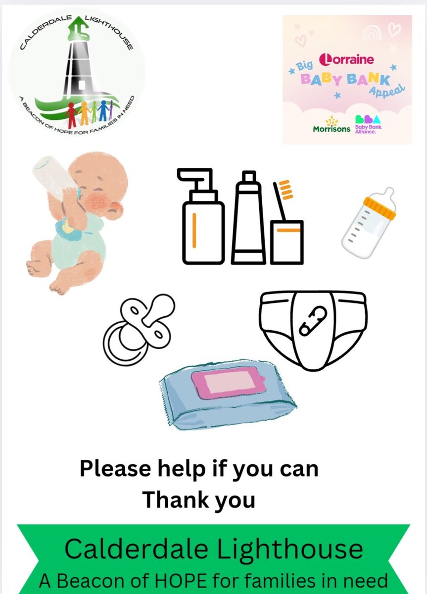 Calderlighthous's tweet image. #Lorrainesbigbabybankappeal was launched this morning. 
@Morrisons Keighley Road illingworth have twinned with ourselves to collect baby essentials.
If you are able to drop a donation in our basket up there, we would be incredibly grateful.
#beaconofhope 
#babybankalliance