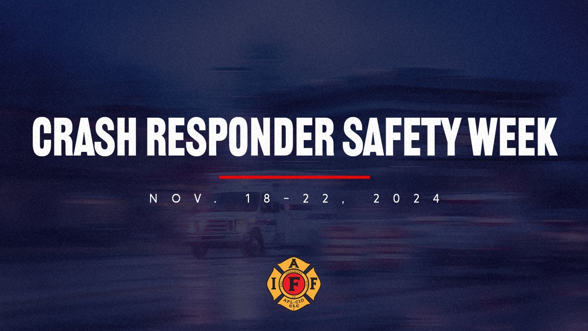 ❗ #CRSW24 ❗

Every year, first responders are killed in the #LODD or bear life-long scars from injuries when they work traffic incidents. 

Please #slowdown, move over, and remain alert when approaching all traffic incidents.

📺: youtu.be/P-0Ma7UPevA