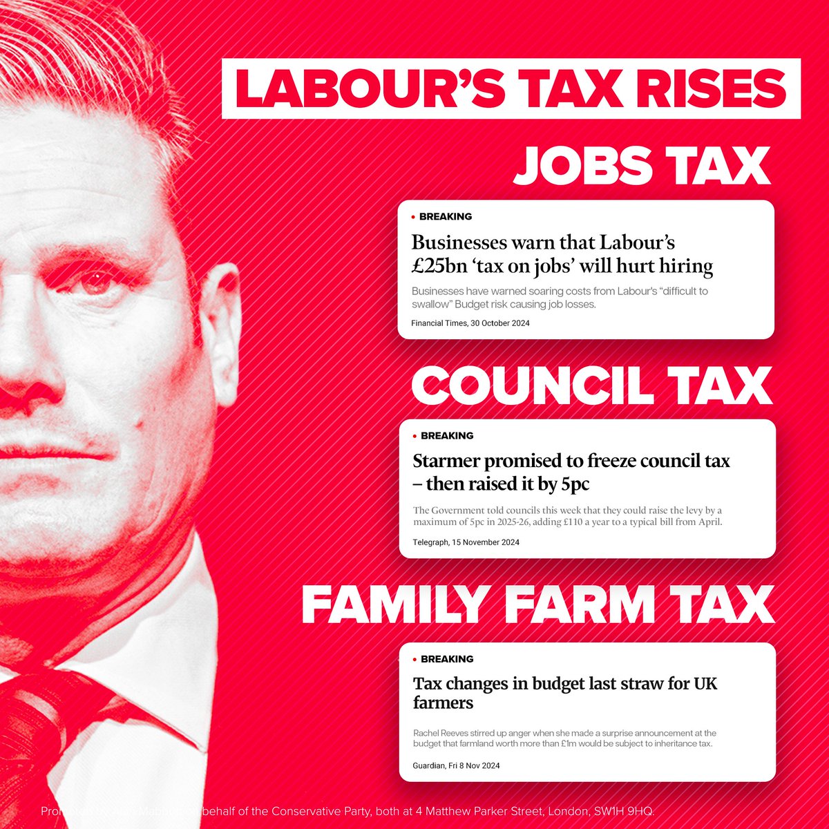 Broken promise after broken promise. Tax rise after tax rise.

Labour aren't on the side of working people.