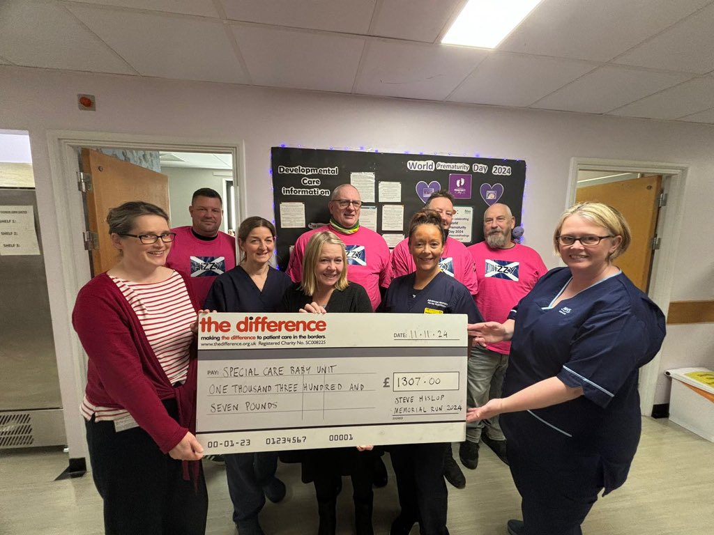 Massive thank you to Team Hizzy for the recent donation to SCBU. It was the 20th year of the 134 mile memorial race for Steve Hislop and they choose SCBU as this years nominated charity. We plan to put the money to good use making the unit even more family friendly ♥️