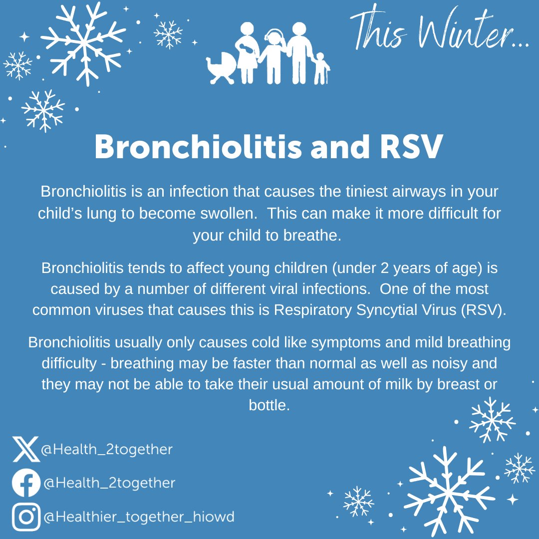 🤒 Winter alert: Bronchiolitis is common in young children and can cause cough, difficulty breathing, and wheezing. Keep them warm, hydrated, and know the signs. Find more info on bronchiolitis here: what0-18.nhs.uk/popular-topics… #Bronchiolitis #WinterHealth #ChildWellness