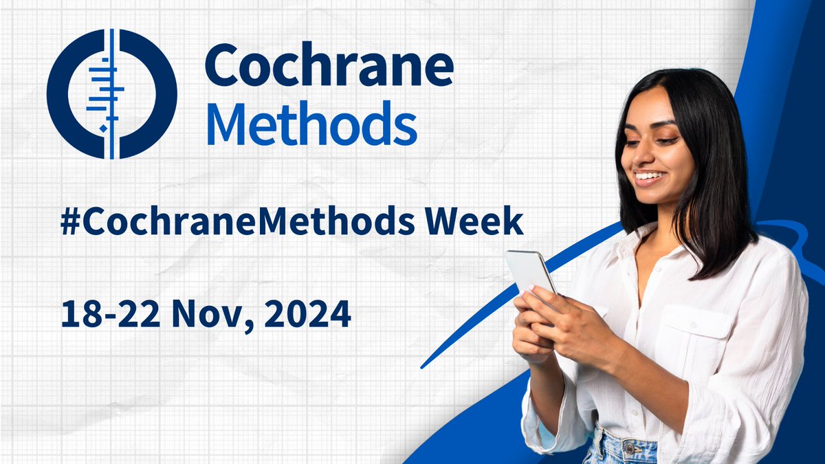 cochranecollab's tweet photo. 🤓We're celebrating #CochraneMethods! 🎉
Explore how Cochrane drives innovation in evidence synthesis and check out what's in store on social media this week. 
⬇️⬇️⬇️
https://t.co/U7rRGyL8Su https://t.co/l4CHd7Hlm3