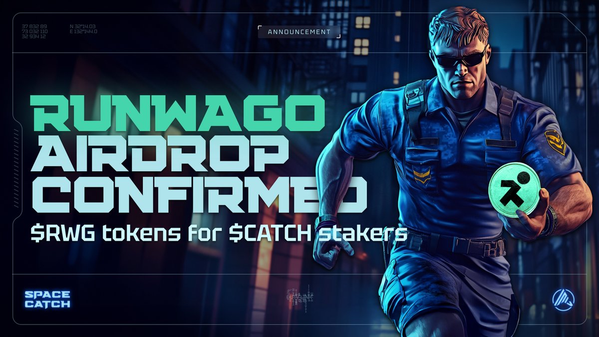 $RWG airdrop for $CATCH stakers!

🔘 We have great news for all $CATCH stakers! We are excited to officially confirm that $CATCH stakers will receive an #airdrop from our new project, #Runwago, which has been in development for over a year!

🔘 Alongside the $FATTY airdrop, this
