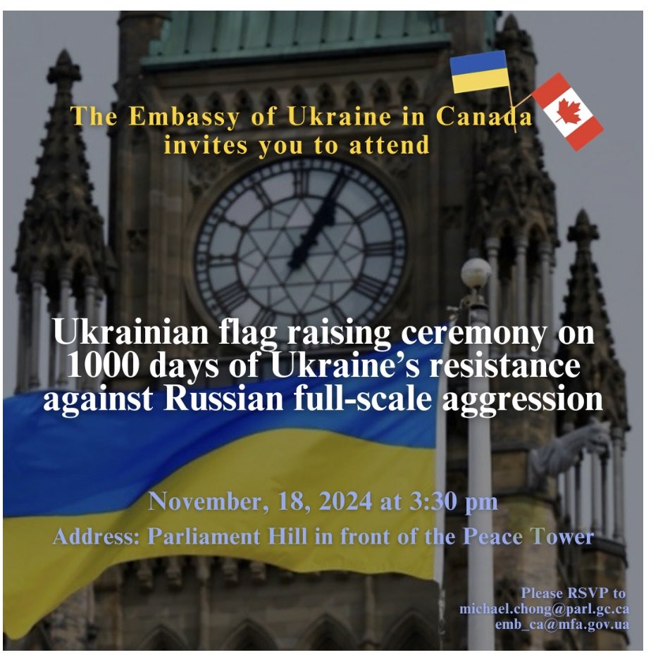 👇🏽  1000 days of brutal assault on civilians in Ukraine by a barbaric Russia.  Come, stand with Ukraine.  #StandWithUkraine