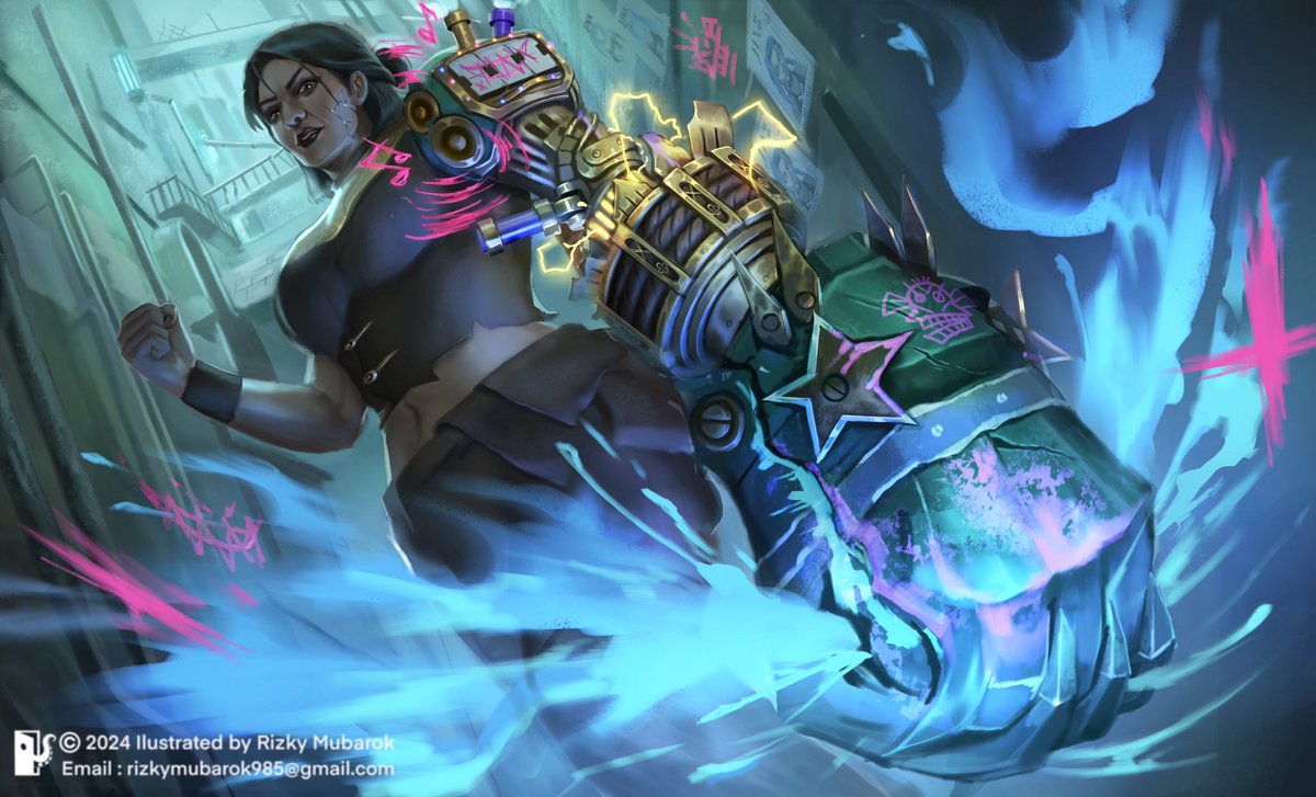 Fanart of one of the most epic scenes in Arcane, Sevika Vs Smeech. Fight scene with cool angle moves with artistic special effects and the arm weapon with the slot machine concept is very impressive, and accompanied by official music -Get Jinx. Totally awesome. 🤩
#Arcane #jinx