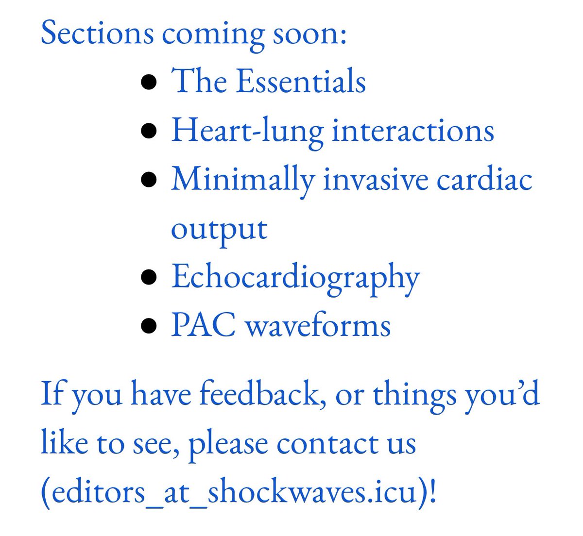 Matt Siuba (@msiuba) on Twitter photo New resource!
We’d like to announce the launch of our living textbook for hemodynamics, Shockwaves!
Edited by <a href="/MaxHockstein/">Max Hockstein</a> and I with contributions by many great clinicians and educators New resource!
We’d like to announce the launch of our living textbook for hemodynamics, Shockwaves!
Edited by <a href="/MaxHockstein/">Max Hockstein</a> and I with contributions by many great clinicians and educators