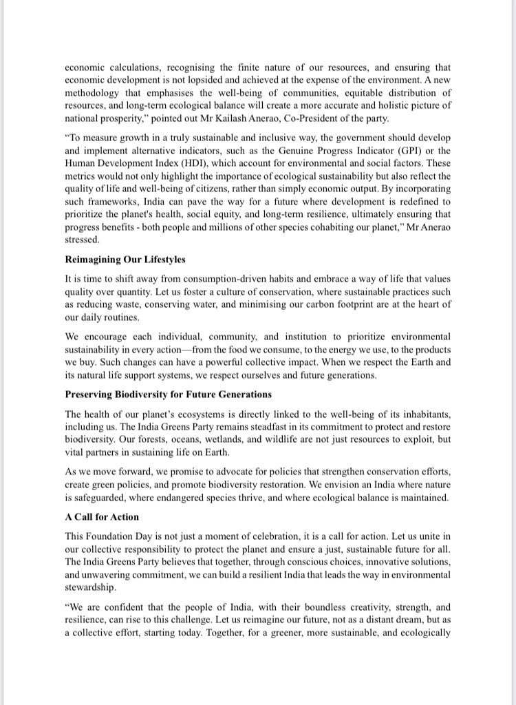 India Greens Party tweet media