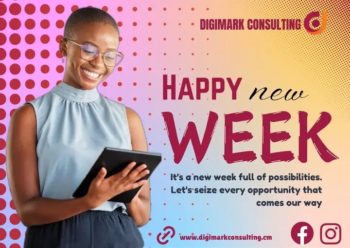 DConsultin54749's tweet photo. HAPPY NEW WEEK 😊😊😊
It's a new week full of possibilities. Let's seize every opportunity that comes our way.
#HappyNewWeek #digimarkconsulting #newweeknewchallenges https://t.co/57shaQeJhB
