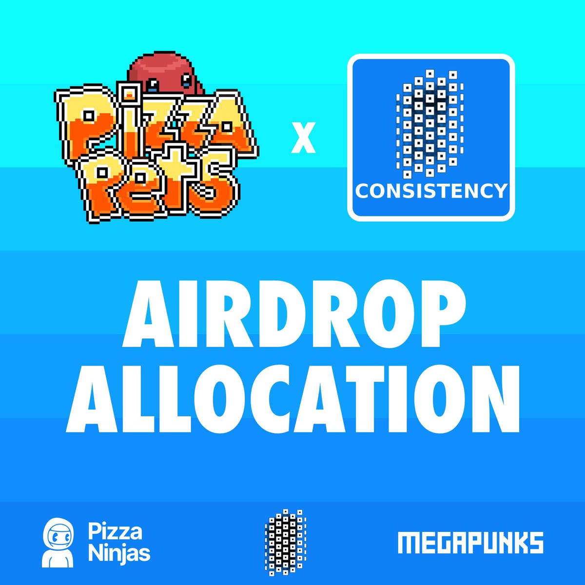 Consistency (@consistency_gc) on Twitter photo We’ve secured an allocation for our community!
Thrilled to announce a collaboration with <a href="/Pizza_Ninjas/">Pizza Ninjas</a> & <a href="/MegaPunks_BTC/">MegaPunks</a> on their upcoming <a href="/Pizza_Pets/">Pizza Pets Game</a> airdrop. We’ve secured an allocation for our community!
Thrilled to announce a collaboration with <a href="/Pizza_Ninjas/">Pizza Ninjas</a> & <a href="/MegaPunks_BTC/">MegaPunks</a> on their upcoming <a href="/Pizza_Pets/">Pizza Pets Game</a> airdrop.