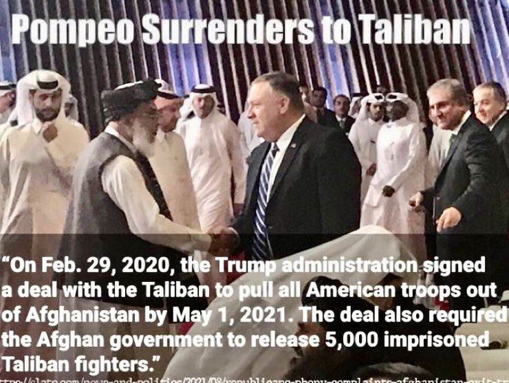 QuietFriend31's tweet photo. 1/ There was Only One Negotiated Afghanistan Peace Deal - signed and sealed during Trump’s single term.
#ConvictedFelonTrump invited Taliban into negotiations w/Pompeo & shut out the duly-elected Afghan government.
https://t.co/QAgFFixiC0
#InHisOwnWords https://t.co/pq2ILAVg6M