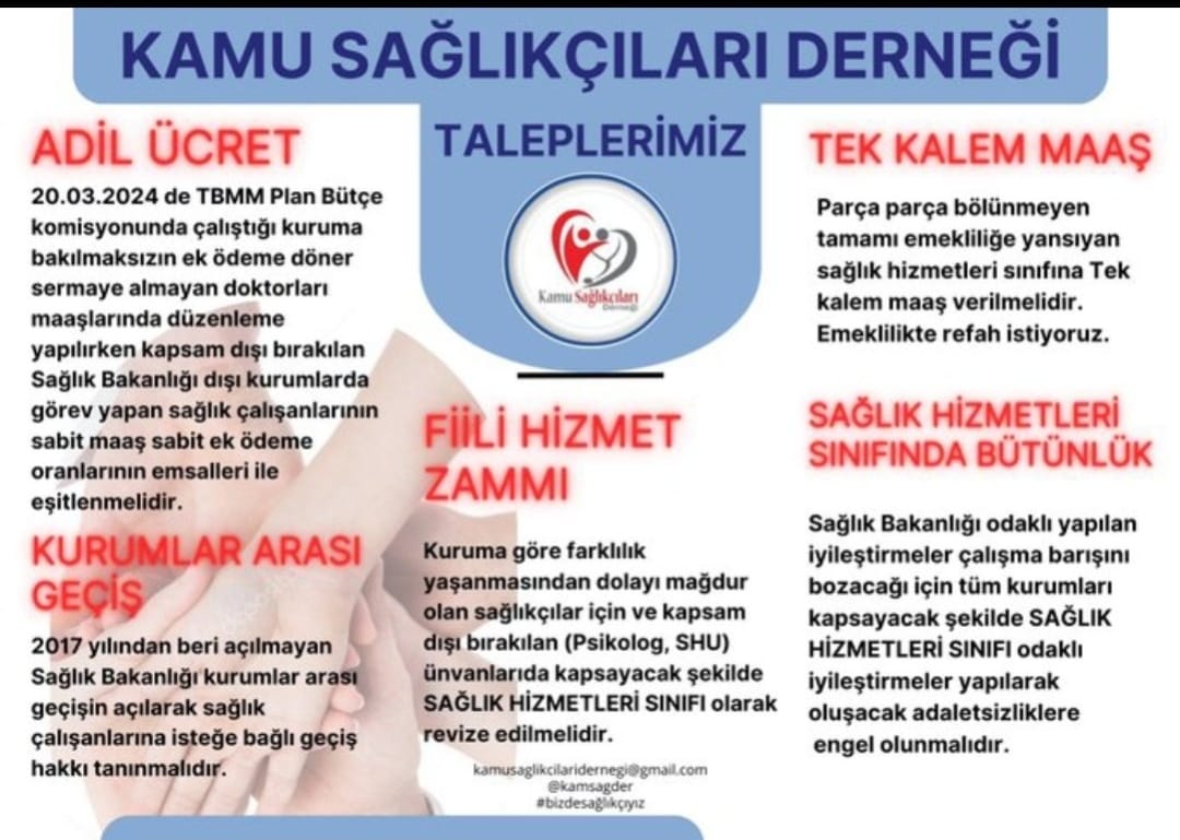 @selimgny82 <a href="/kamsagder/">KAMU SAĞLIKÇILARI DERNEĞİ</a> Kamuda çalışan sağlık çalışanlarının sesi olun. Lütfen duysunlar sesimizi